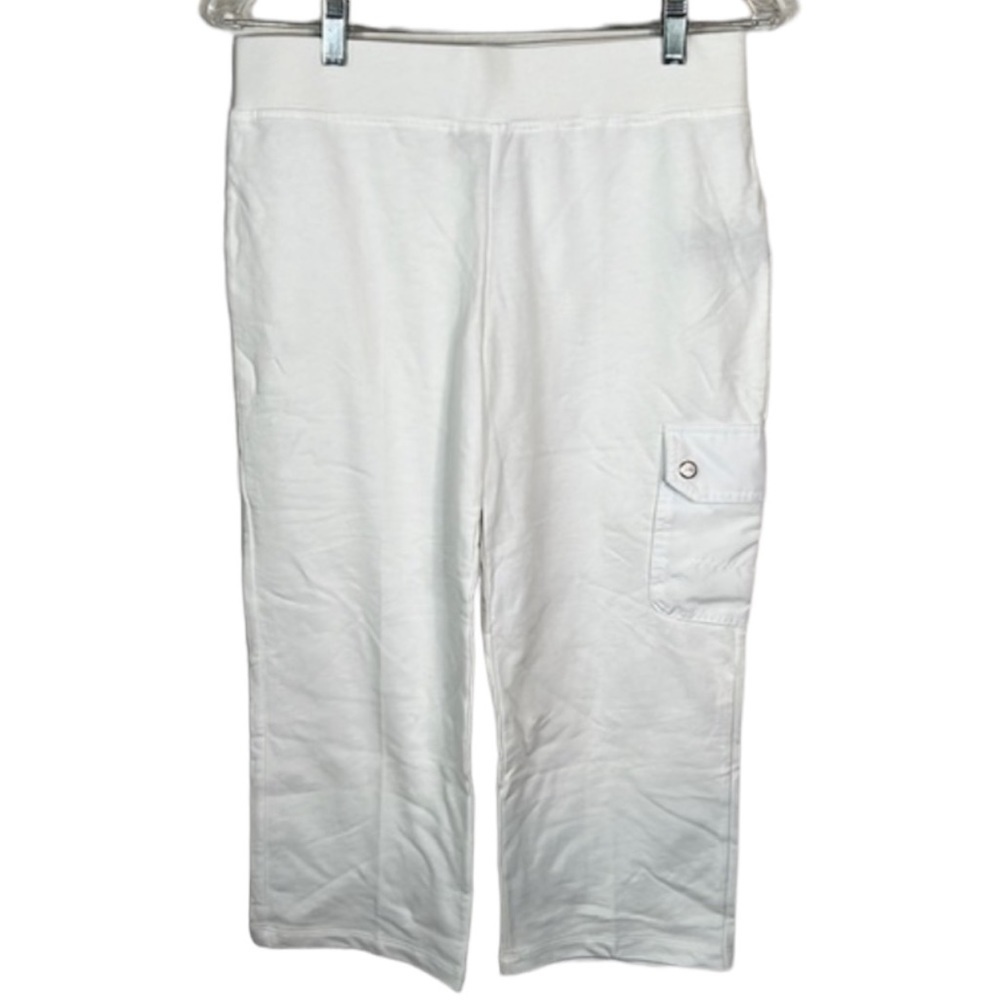 Lauren Ralph Lauren Petite Active White Knit Capri Pant Size PS